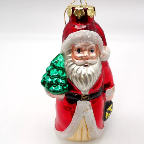 Yuletide Traditions Santa Handblown Glass Ornament Vintage Christmas Tree - Picture 9 of 12